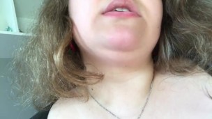 BBW in sexy leather dress and gloves fingers herself dirty talk/moaning-WAS PREMIUM