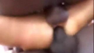 Pretty woman gangbanged by 3 big black dicks