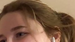 College slut Rachel shows huge tits on facetime