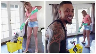BANGBROS – Latina Maid Mercedes Carrera Takes 2 Big Black Cocks