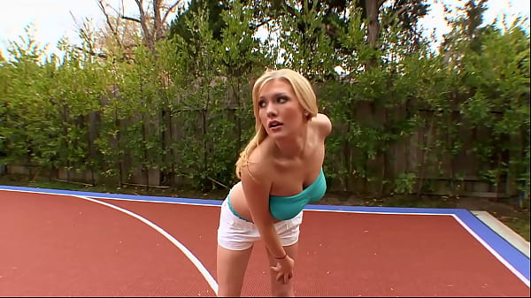 blonde with huge natural tits enjoys a bit sucking before the wild long fuck
