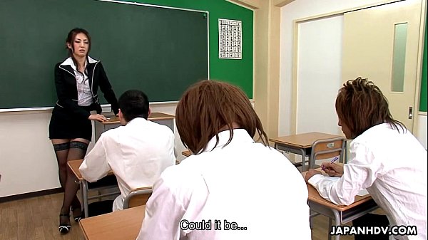Spectacular teacher sucking of her naughty students