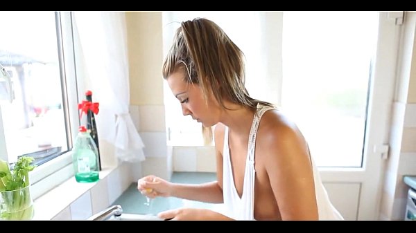 Latinas Boob Spills Out While She’s Cleaning